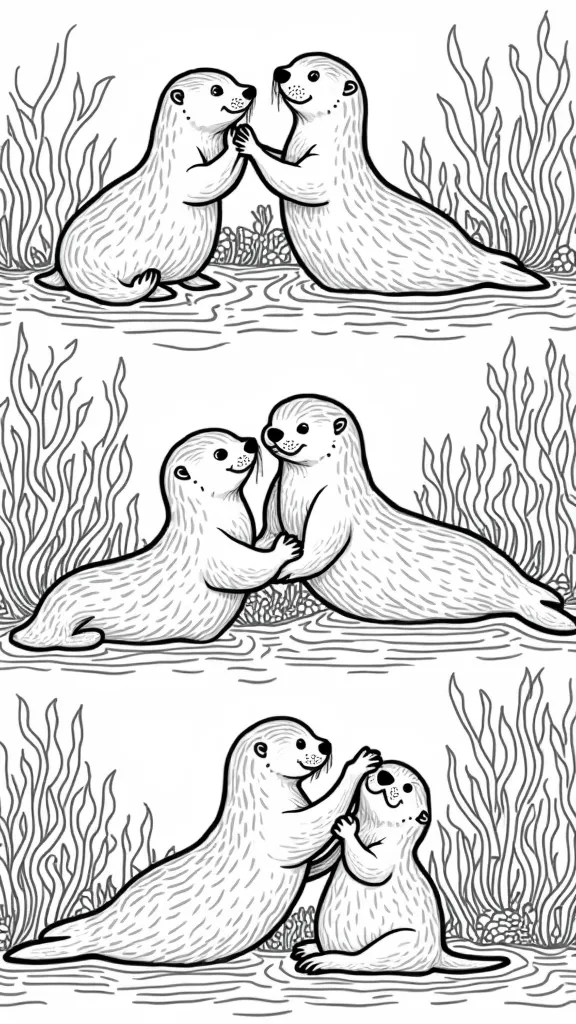 sea otter coloring pages